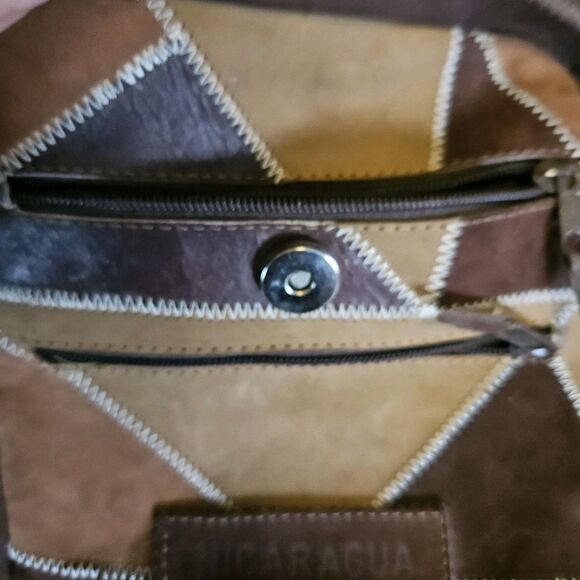 Patchwork Suede Leather Purse Crossbody Small Crossbody Bag Multicolor - Picture 9 of 11